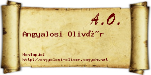 Angyalosi Olivér névjegykártya