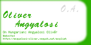 oliver angyalosi business card